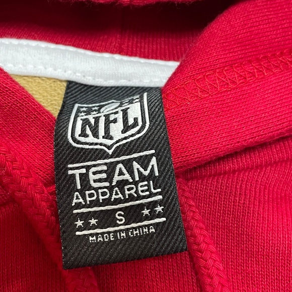 San Francisco 49er's Team Apparel Hoodie Pullover Licensed Size Small - Picture 7 of 14